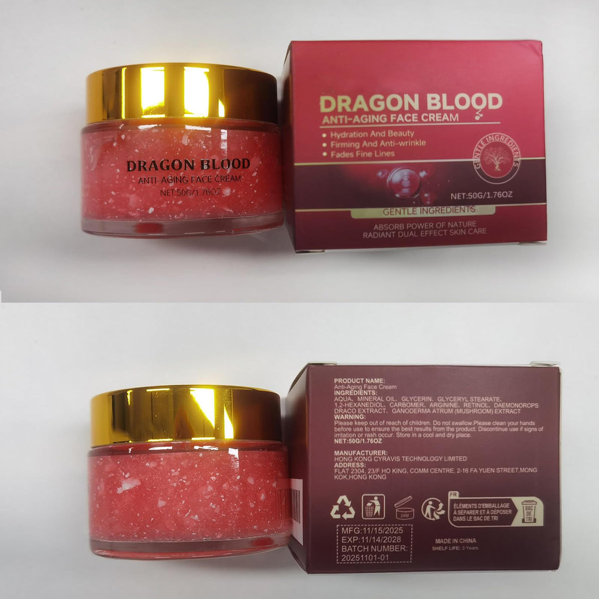 Omexry Dragon Blood Cream in hand shows versatile body care benefits.