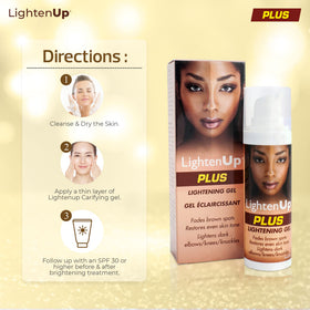 Night-time application of Lighten-Up Plus Brightening Gel by OMIC.