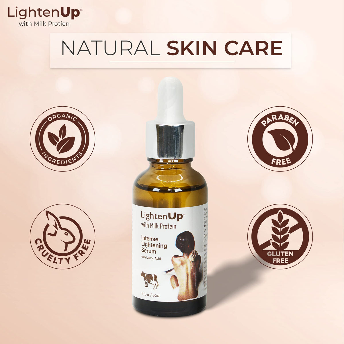 Boxed OMIC Lighten-Up product reminding SPF 50 protection for daily brightening.