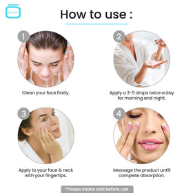 OMIC Tranexamic Acid Serum with Hyaluronic Acid on skin highlights hydration and subtle brightness.