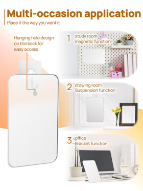 OMIRO desk mirror provides stable angled view for precise application
