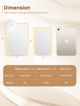 OMIRO lighted makeup mirror features 3 lighting modes for day, evening, or natural looks.