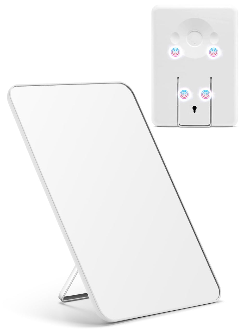 OMIRO magnetic locker mirror with a 10x7 inch desk view for comprehensive grooming.
