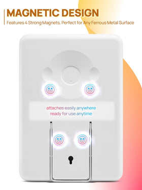 OMIRO mirror includes four strong magnets for secure metal-surface mounting.