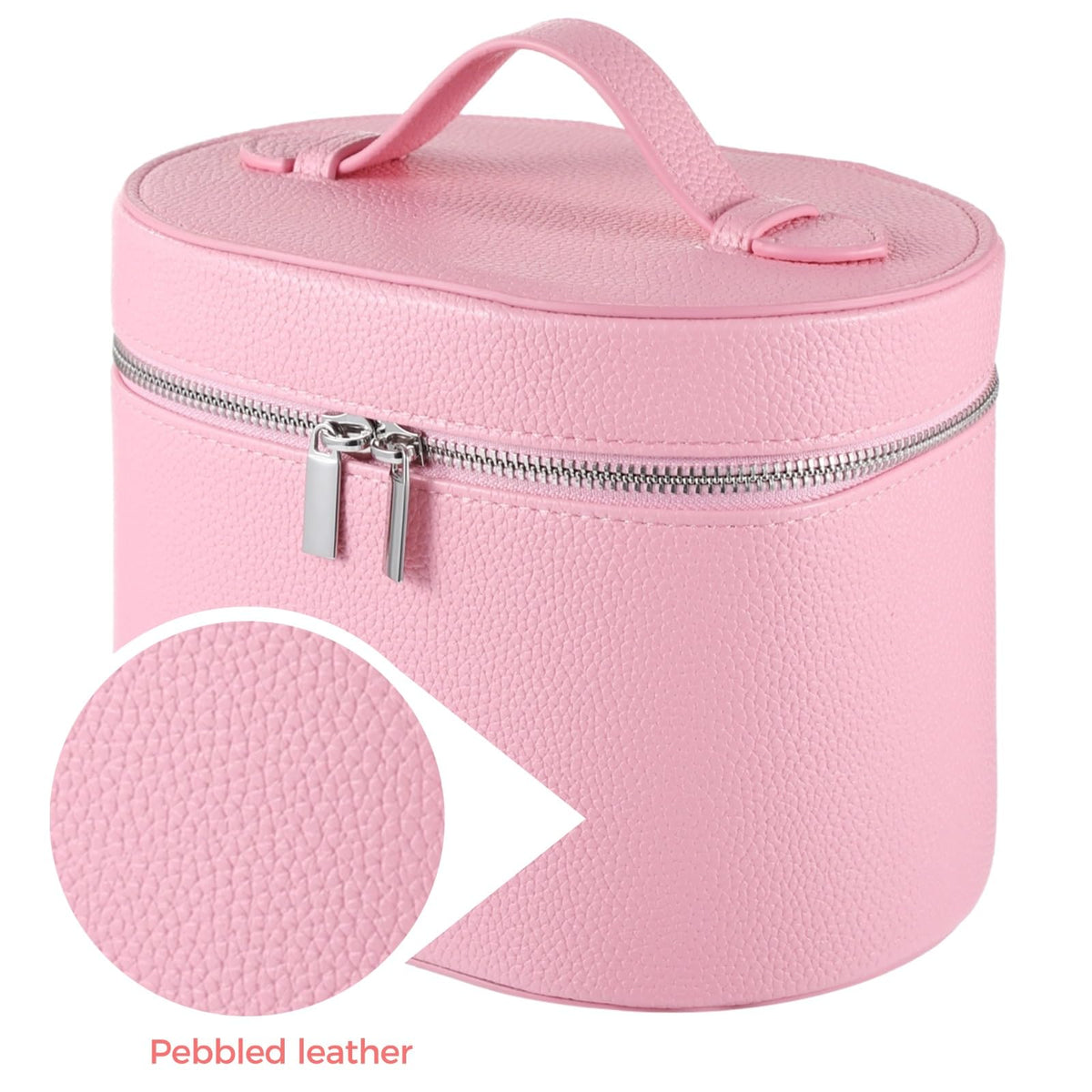 OMISTAR bag side view highlights upright storage for bottles and perfumes