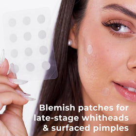 OMMA hydrocolloid patch on skin demonstrates invisible coverage