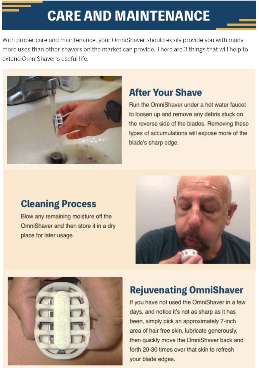 OmniShaver blades manufactured in the USA for quality and reliability.