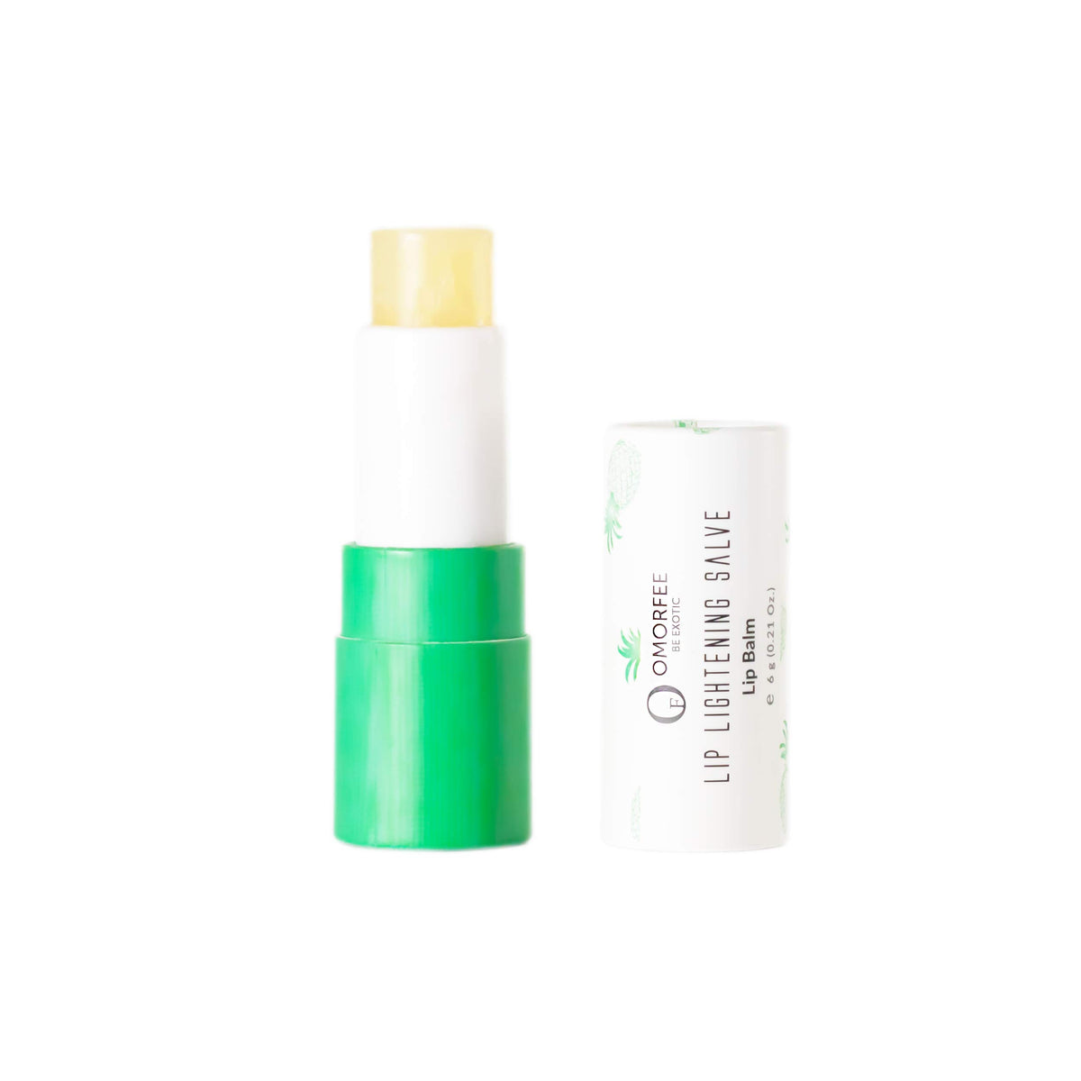 Omorfee Lip Lightening Stick cap close-up, compact travel-friendly design for daily use.