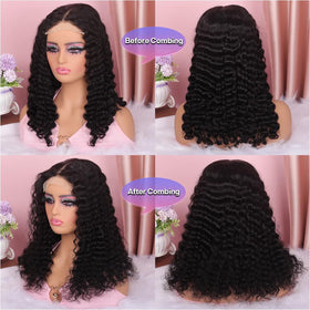 Omswet deep wave texture bob for voluminous, beachy styling