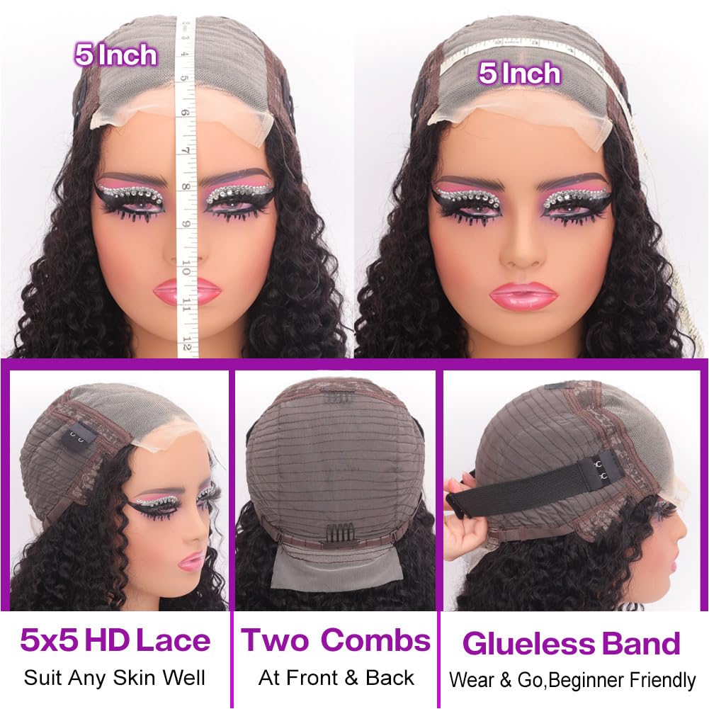 Omswet glueless cap with adjustable fit for quick wear