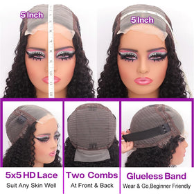 Omswet glueless cap with adjustable fit for quick wear
