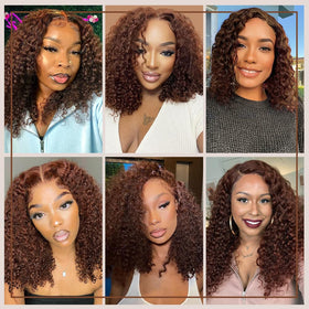 Omswet heat-stylable curly wig offering versatile styling options