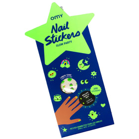 Omy glow-in-dark nail stickers design-01 for kids glowing after dark
