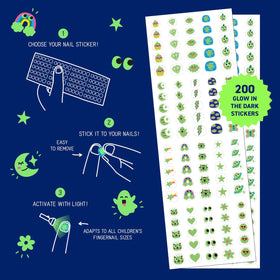 Omy glow-in-dark nail stickers design-03 durable through daily wear