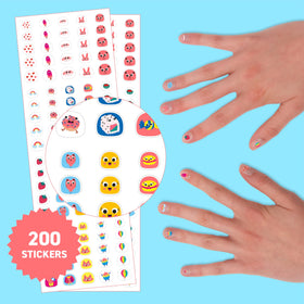 Omy kawaii designs add vibrant colors for playful nail accents.