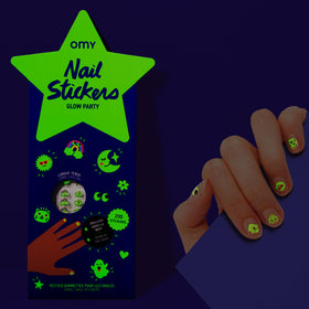 Omy vibrant colors glow-nail stickers-08 eye-catching glow