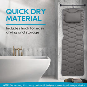 OMYSTYLE fits most one-piece tubs for versatile relaxation.