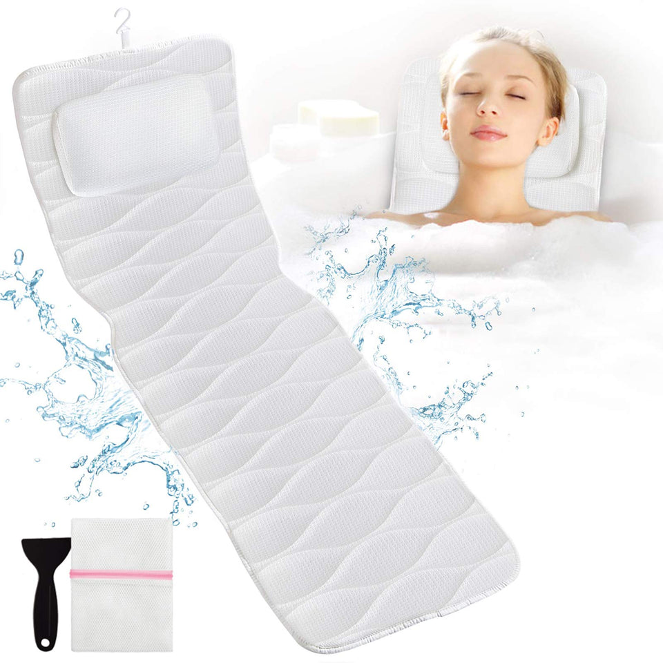 OMYSTYLE full body bath pillow front view with full back support