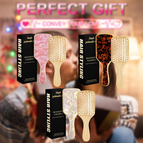 Omzjsvyq gift-ready wooden paddle brush for elegant grooming