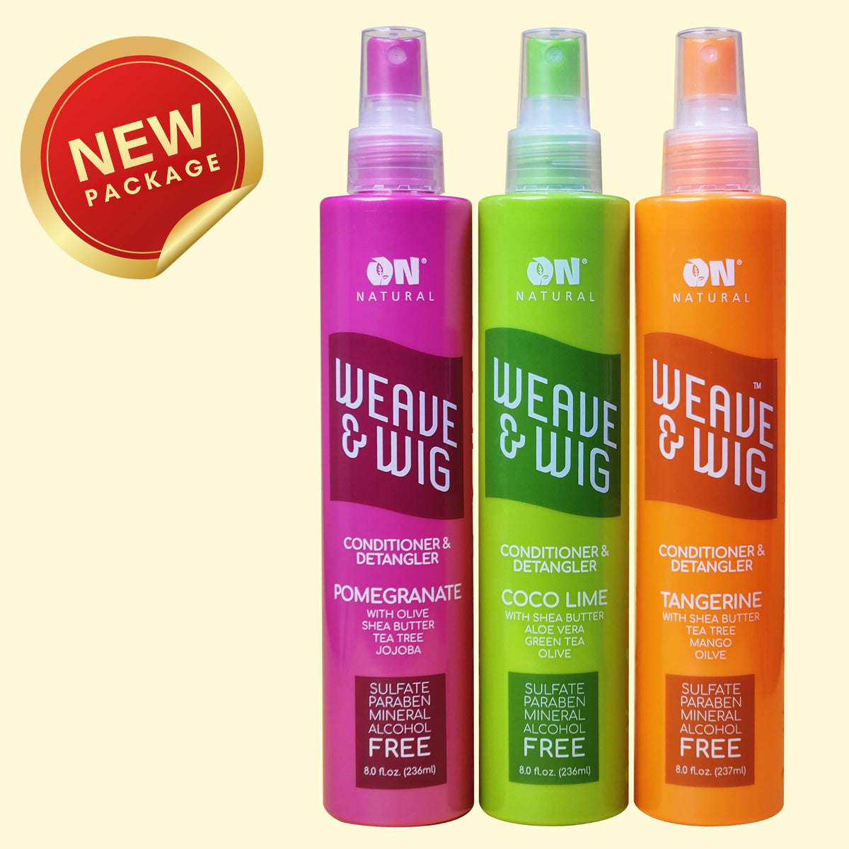 On Natural olive oil, shea butter, tea tree ingredients visual showcasing nourishing formula.