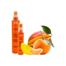 On Natural Tangerine fragrance close-up highlights light, non-greasy feel.