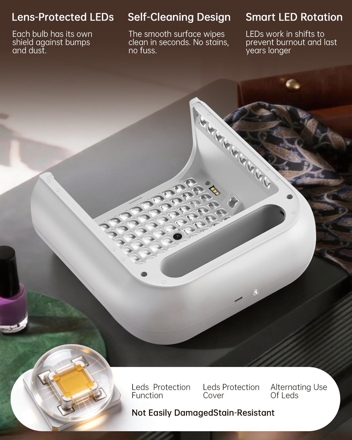 Onail AI UV LED nail lamp glossy finish adds salon-grade shine