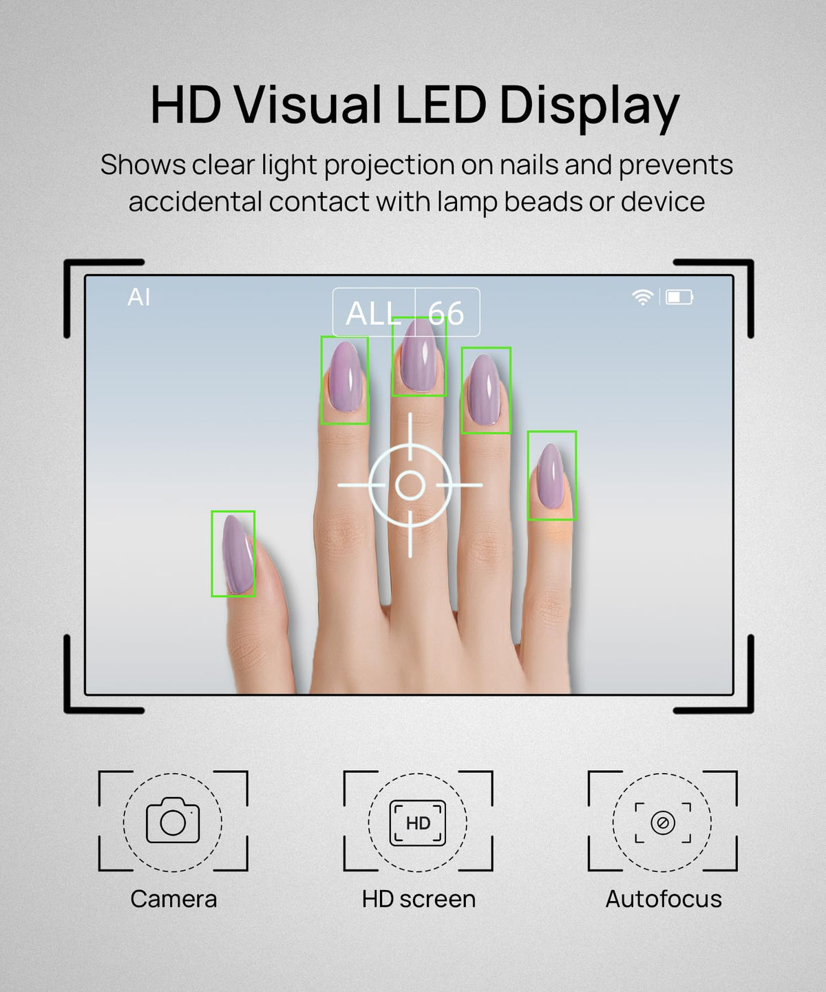 Onail AI UV LED nail lamp luxury exterior with easy cleaning