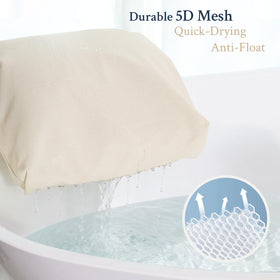 ONDAQUA skin-friendly 3D-mesh pillow stays breathable and clean.