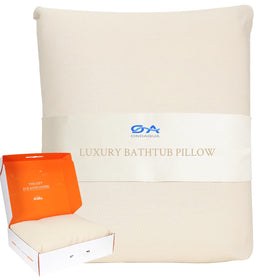 ONDAQUA luxury bathtub pillow provides back support for comfortable, longer soaks.