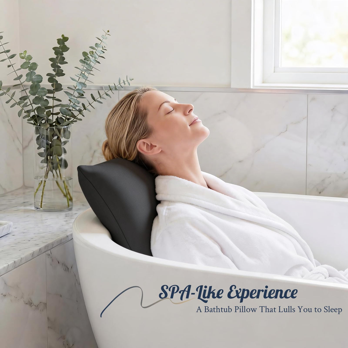 ONDAQUA Luxury Bathtub Pillow easy cleaning and quick-drying after use.