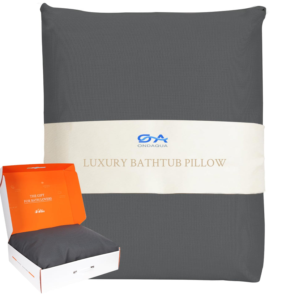 ONDAQUA Luxury Bathtub Pillow front view showing neck and head support.
