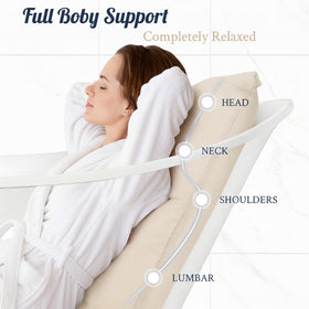 ONDAQUA luxury bathtub pillow offers neck support for relaxed baths.