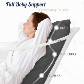 ONDAQUA Luxury Bathtub Pillow side view demonstrates back support.