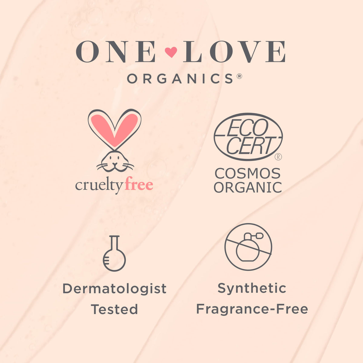 One Love Organics Botanical A Cleanser cruelty-free seal signals ethical skincare