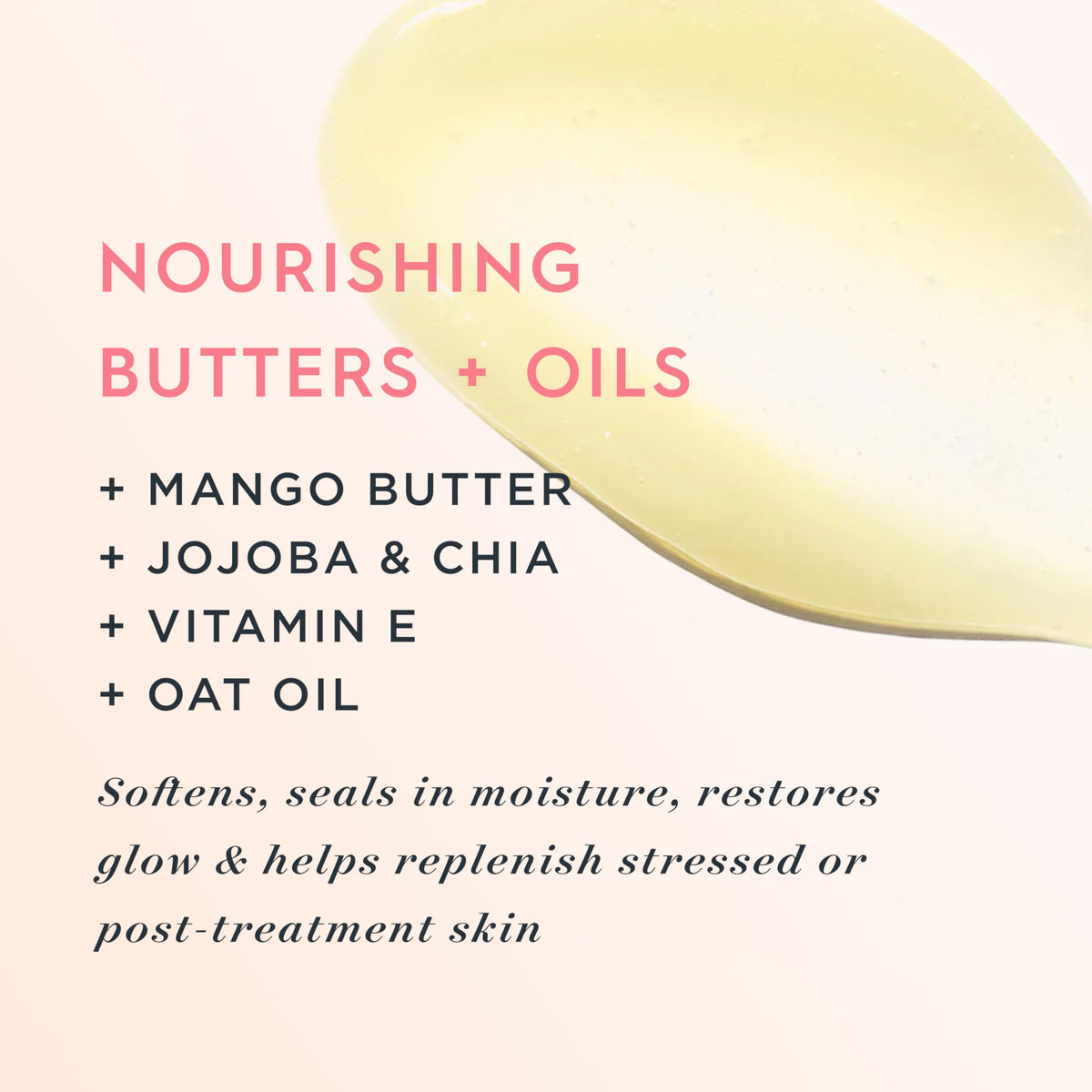 One Love Organics Skin Savior ingredients with chia, jojoba, and mango butter