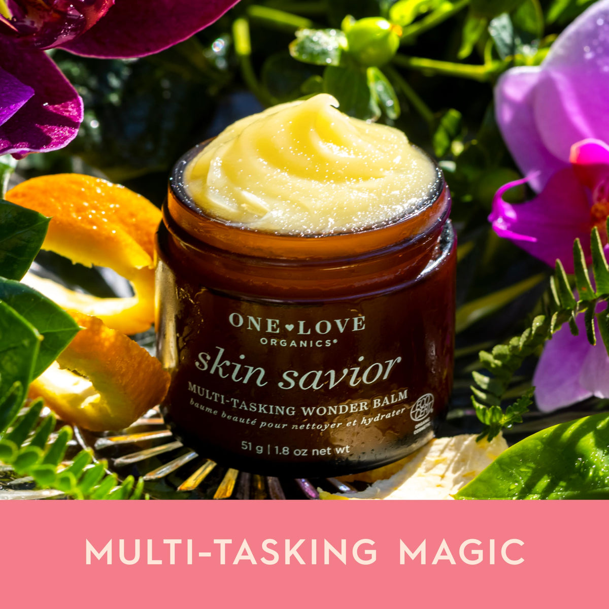 One Love Organics Skin Savior shown as overnight barrier repair ritual