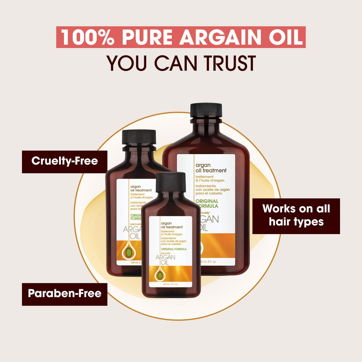 One 'N Only Argan Oil Hair Treatment on wigs and extensions for seamless blending