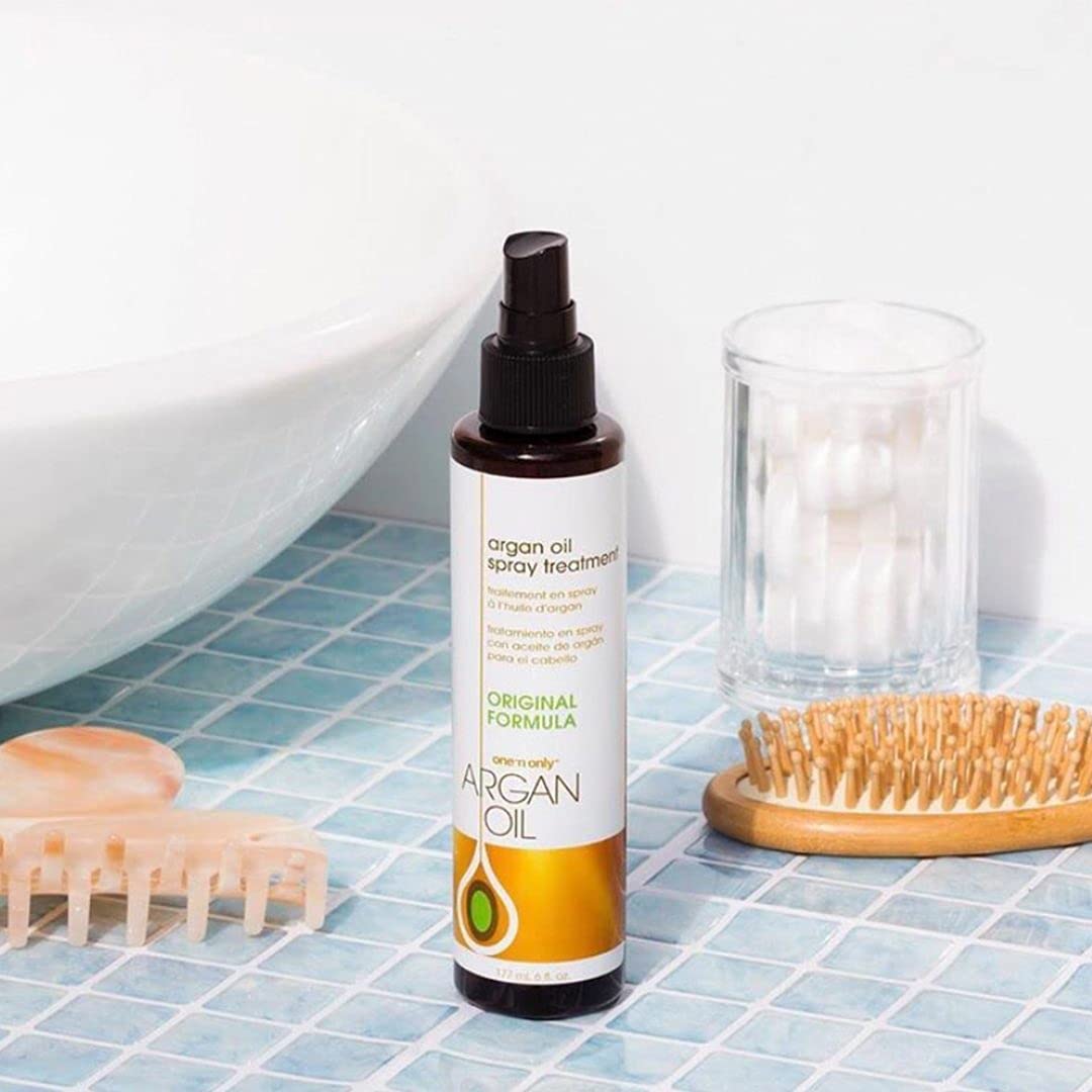 One 'N Only Argan Oil Spray Treatment adds visible shine