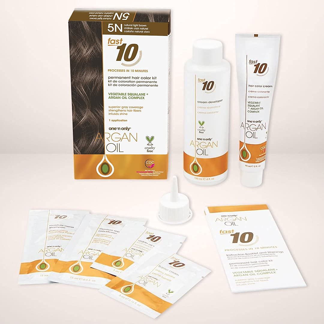 One 'N Only Argan oil treatment bottle demonstrates post-color moisture and protection