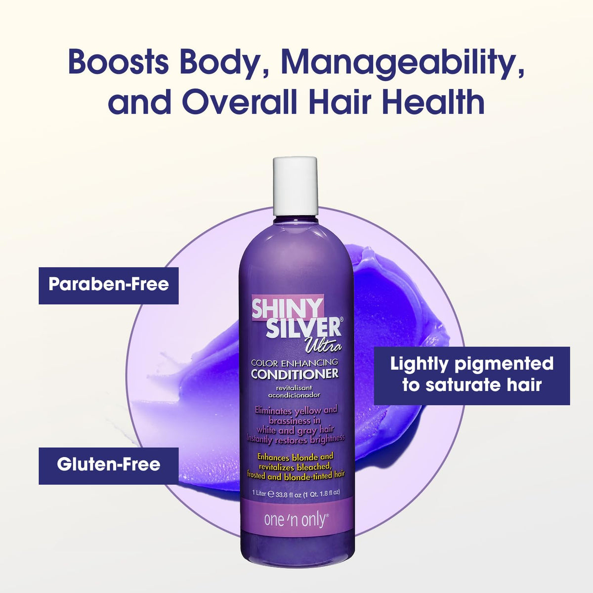 One 'N Only treatment reveals brighter hair with salon-like finish.