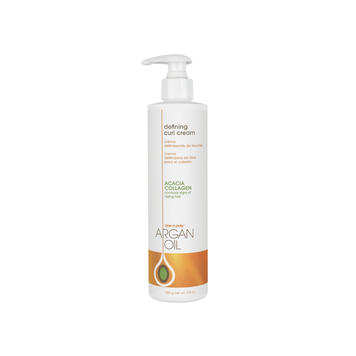 One 'n Only Defining Curl Cream bottle for defined curls and shine.