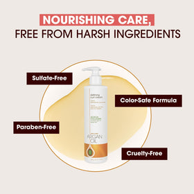 Sulfate-free, cruelty-free label on One 'N Only product packaging for curls.
