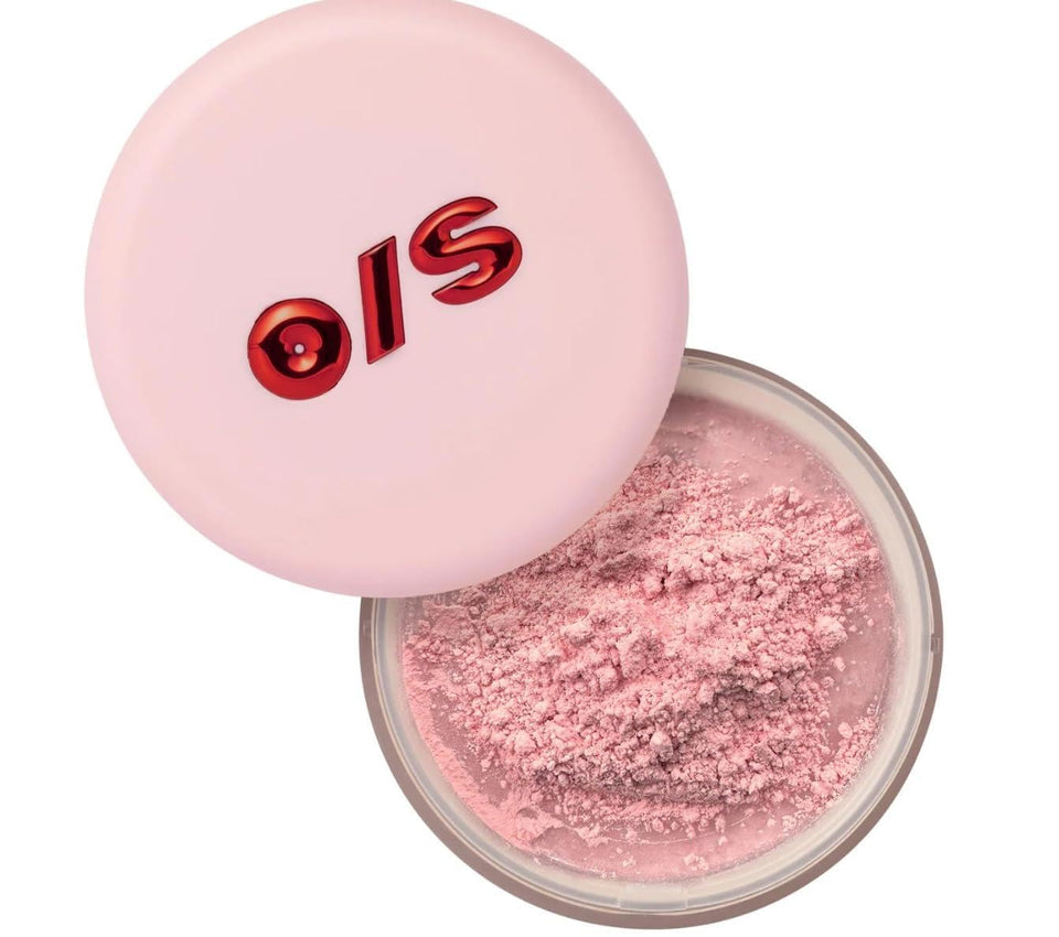 One Size by Patrick Starrr Ultra Pink setting powder jar for a soft-focus, pore-blurring finish.