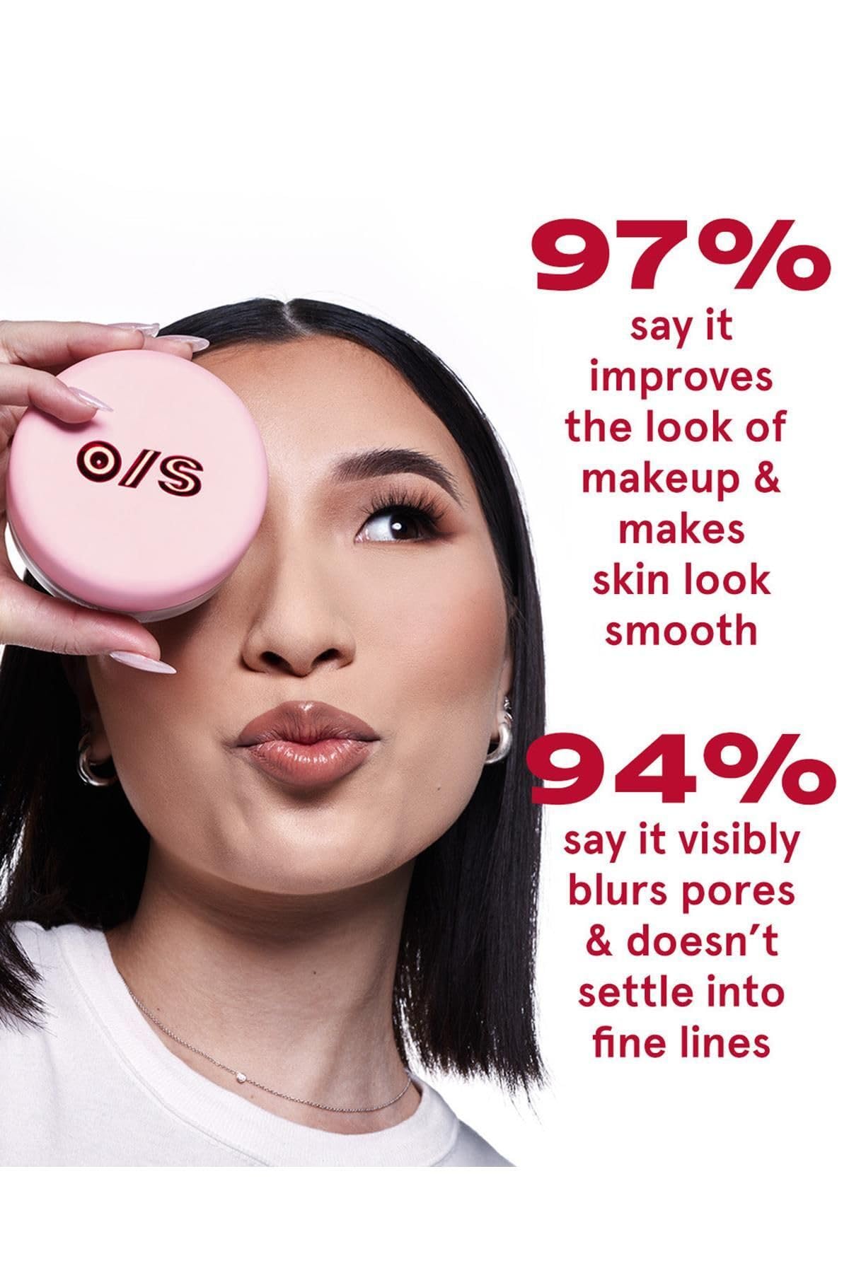 Sweat-proof formula of One Size Ultimate Blurring Setting Powder maintains makeup