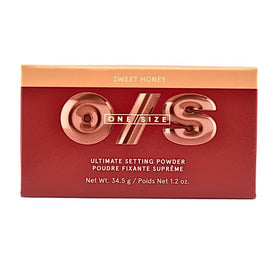 One/Size Ultimate Setting Powder Sweet Honey on skin demonstrates seamless blend and blur.