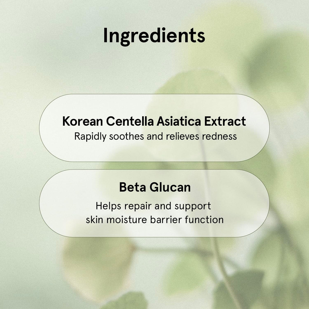 Beta-Glucan hydration within ONE THING Centella Soothing Cream