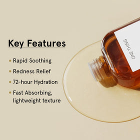 ONE THING Toner texture close-up showing lightweight hydration for sensitive skin