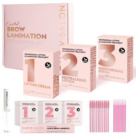 One V Salon essential brow lamination kit packaging for professional use.