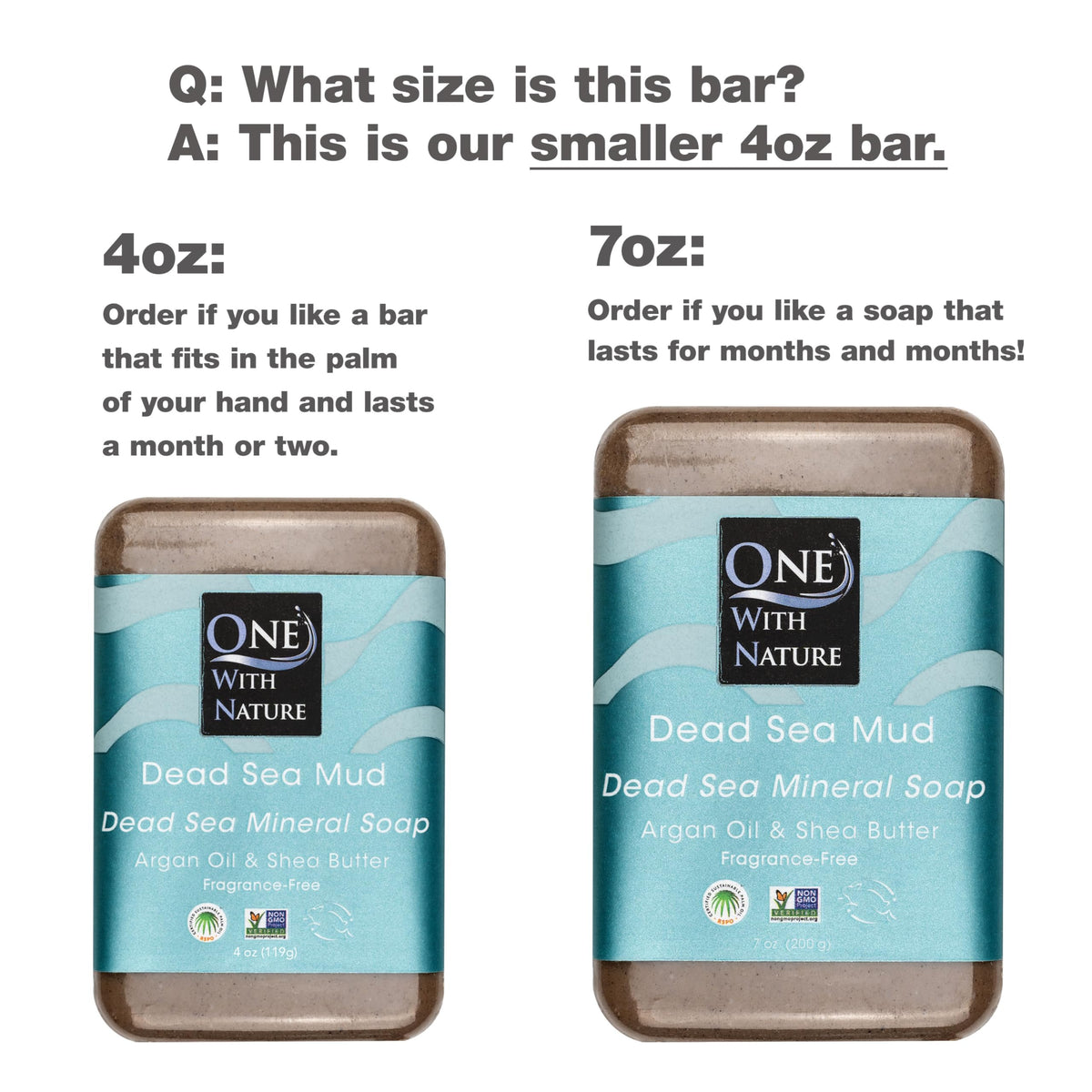 One With Nature Dead Sea Mud Soap 3-pack packaging shot highlighting value.