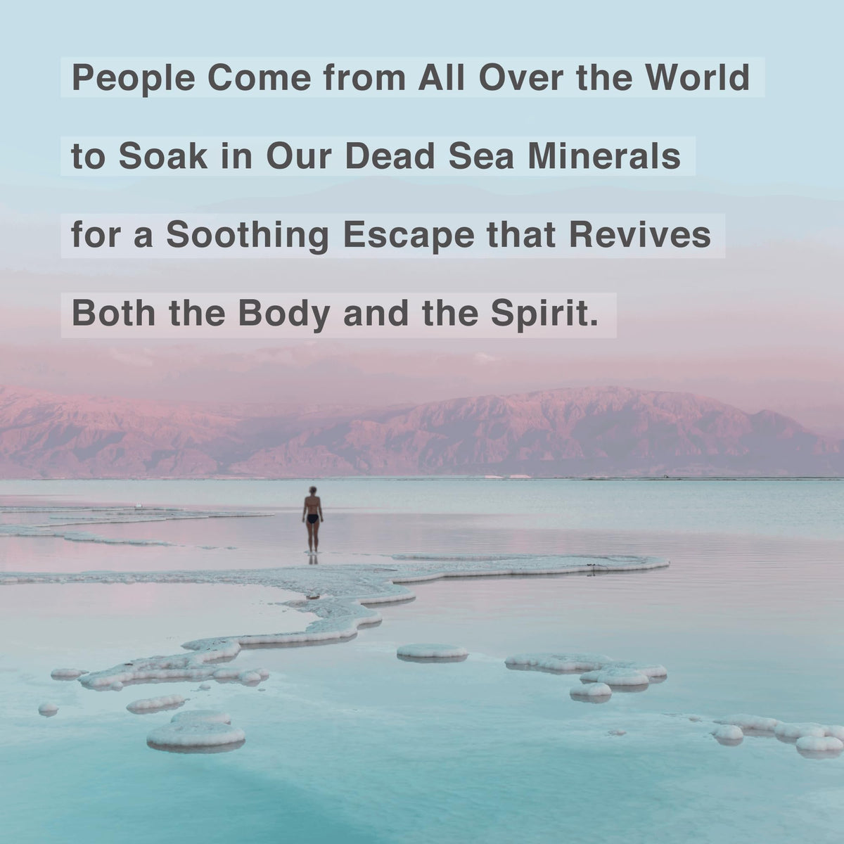 Detail of mineral content in One With Nature Dead Sea Salt for skin nourishment.
